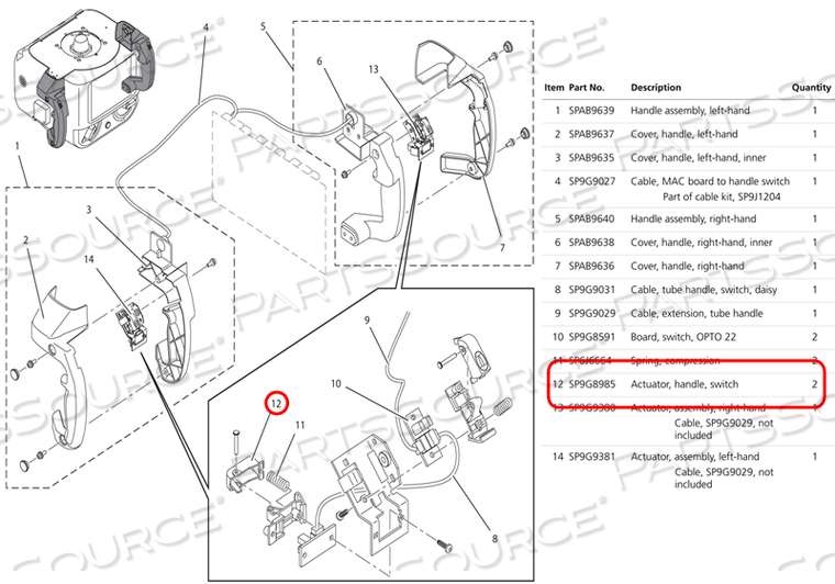 ACTUATOR SWITCH HANDLE by Carestream Health, Inc.
