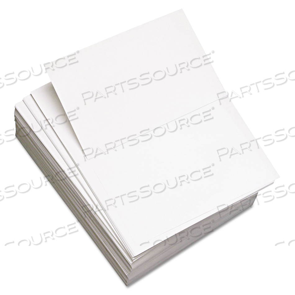 CUSTOM CUT-SHEET COPY PAPER, 92 BRIGHT, MICRO-PERFORATED 5.5" FROM TOP, 20LB BOND WEIGHT, 8.5 X 11, WHITE by Lettermark CUSTOM CUT-SHEET COPY PAPER, 92 BRIGHT, MICRO-PERFORATED 5.5" FROM TOP, 20LB BOND WEIGHT, 8.5 X 11, WHITE by Lettermark