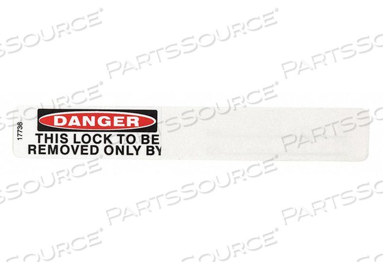 PADLOCK LABEL 3/4 IN H 5 IN W PK25 by Electromark PADLOCK LABEL 3/4 IN H 5 IN W PK25 by Electromark