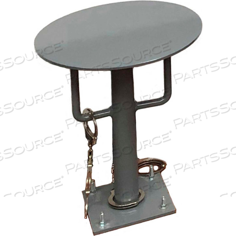 RESTRAINT STOOL - 16" X 19" - POWDER COATED GRAY 