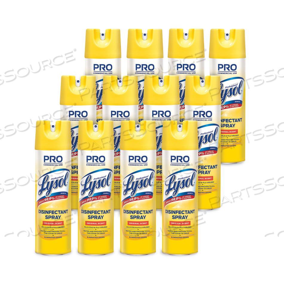 DISINFECTANT SPRAY, ORIGINAL SCENT, 19 OZ AEROSOL SPRAY by Lysol DISINFECTANT SPRAY, ORIGINAL SCENT, 19 OZ AEROSOL SPRAY by Lysol