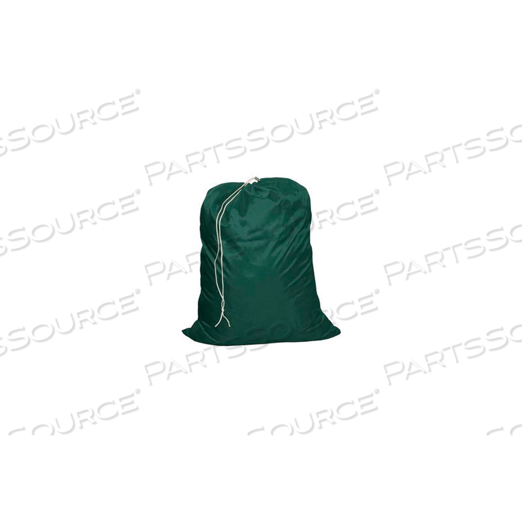 18" DRAWCORD LAUNDRY BAG, NYLON, GREEN, STRAIGHT BOTTOM by H.G. Maybeck Company