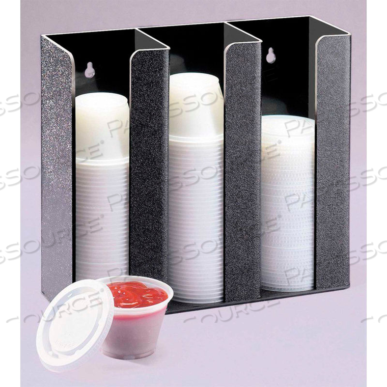 RAMEKIN / LID ORGANIZER UP TO 4" DIAMETER 13"W X 4-1/2"D X 10-1/2"H by Cal Mil Plastics