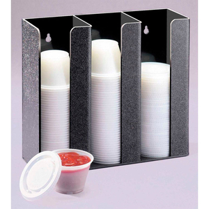 RAMEKIN / LID ORGANIZER UP TO 4" DIAMETER 13"W X 4-1/2"D X 10-1/2"H by Cal Mil Plastics