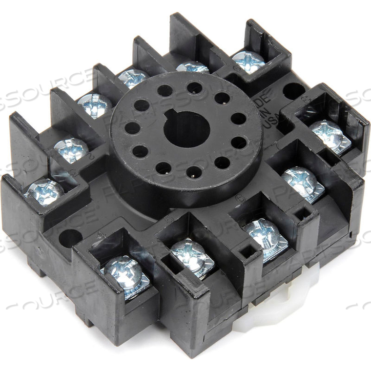 RELAY SOCKET, 300V @ 10 AMPS, DIN RAIL MOUNTABLE by Relay & Control Corp.