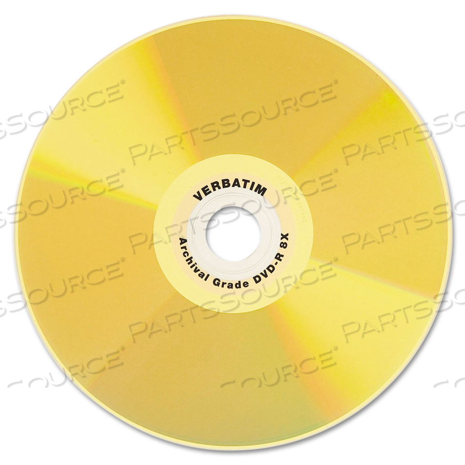 ULTRALIFE GOLD ARCHIVAL GRADE DVD-R, 4.7 GB, 16X, SPINDLE, GOLD by Verbatim ULTRALIFE GOLD ARCHIVAL GRADE DVD-R, 4.7 GB, 16X, SPINDLE, GOLD by Verbatim