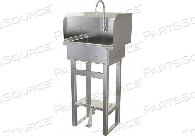 HAND SINK FLOOR MOUNT 43-1/2 H SILVER by Sani-Lav