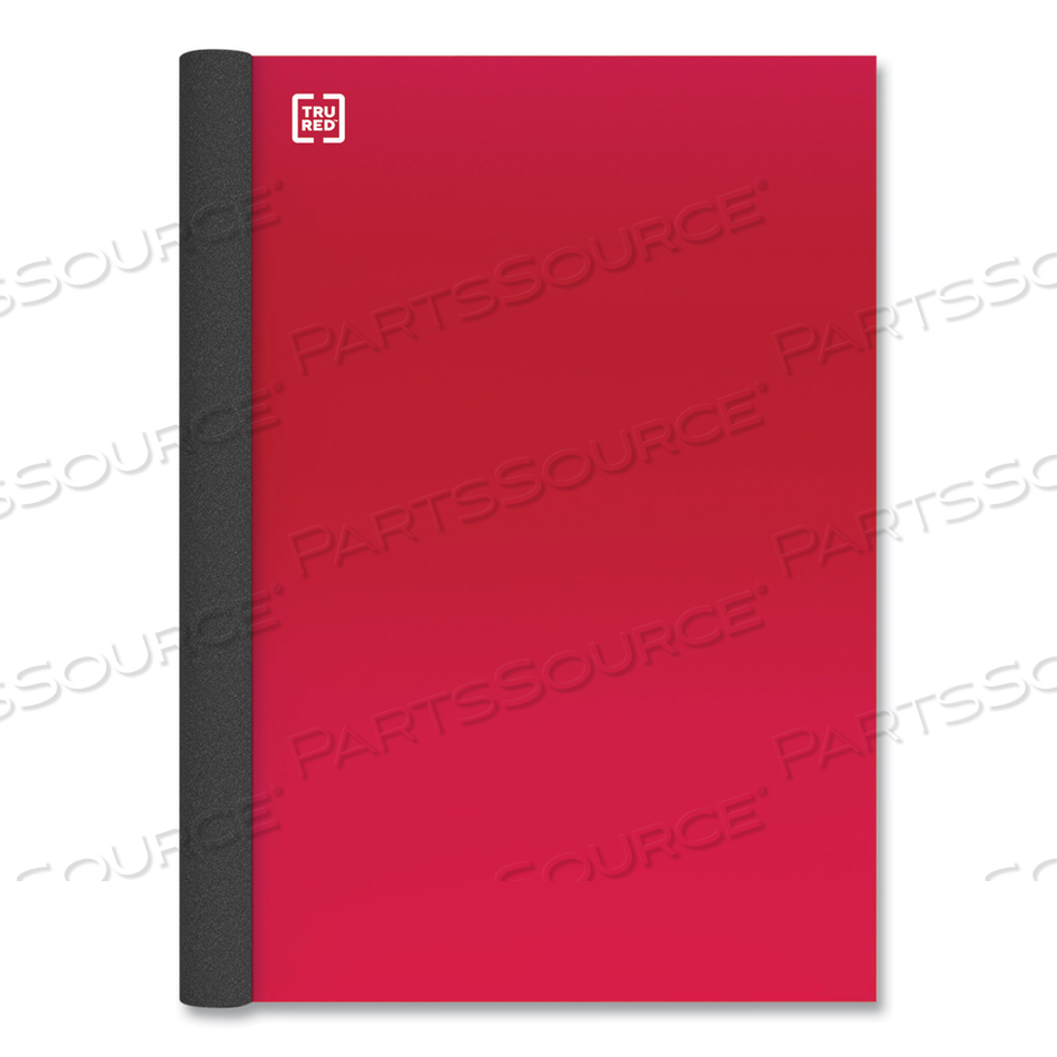 TWO-SUBJECT NOTEBOOK, MEDIUM/COLLEGE RULE, RED COVER, 9.5 X 6, 100 SHEETS 