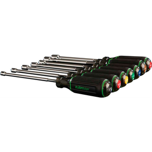 HILMOR LHSM7PC 6" SHAFT MAGNETIC NUT DRIVERS, 7 PIECE SET by DiversiTech