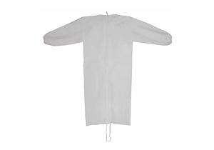PROTECTIVE PROCEDURE GOWN, ONE SIZE FITS MOST, WHITE, NONSTERILE, DISPOSABLE (10/BG) by Cypress PROTECTIVE PROCEDURE GOWN, ONE SIZE FITS MOST, WHITE, NONSTERILE, DISPOSABLE (10/BG) by Cypress