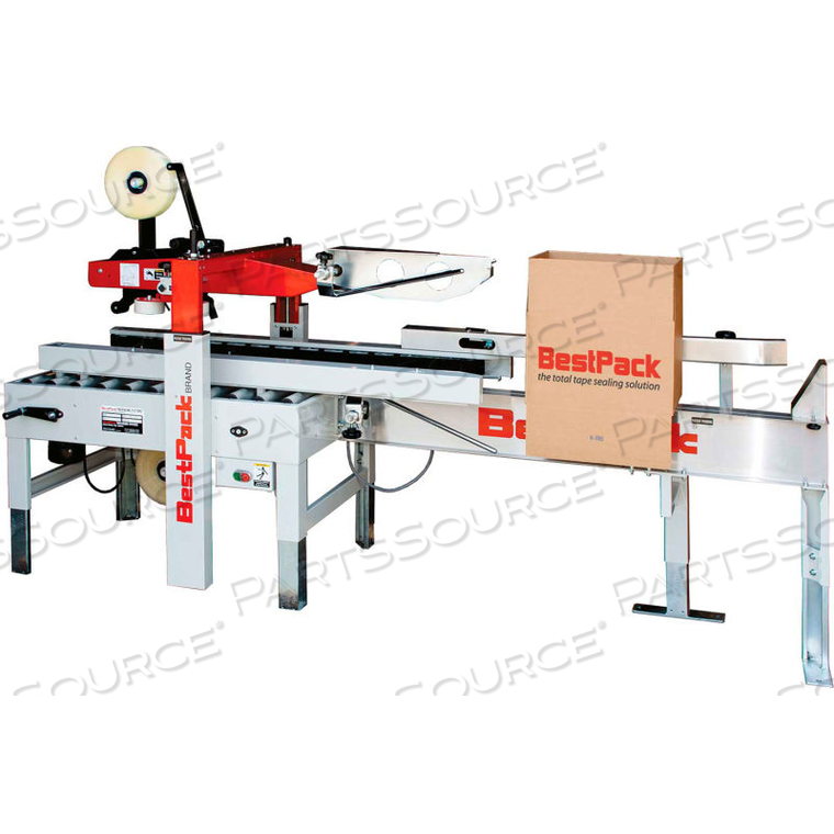 BESTPACK SEMI-AUTOMATIC ADJUSTABLE SIDE DRIVE PACK & SEAL STATION W/ 2" TAPE HEAD by Preferred Plastics & Packaging Co., Inc.