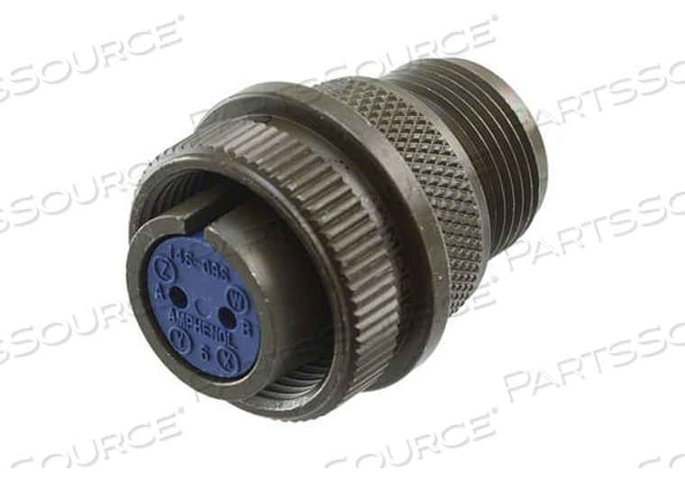 STRAIGHT PLUG CONNECTOR, ALUMINUM ALLOY HOUSING, DIALLYL-PHTHALATE DIELECTRIC, 3-PIN SOLDER, CLEAR, 500/700 VAC, STRAIGHT PLUG SHELL by Amphenol STRAIGHT PLUG CONNECTOR, ALUMINUM ALLOY HOUSING, DIALLYL-PHTHALATE DIELECTRIC, 3-PIN SOLDER, CLEAR, 500/700 VAC, STRAIGHT PLUG SHELL by Amphenol