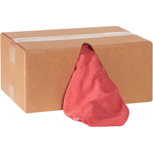 BOX OF SHOP TOWEL RAGS, 14" X 14", RED, 60/CASE, 5 LBS/CASE by BOX Partners (Box Acquisitions, LLC)