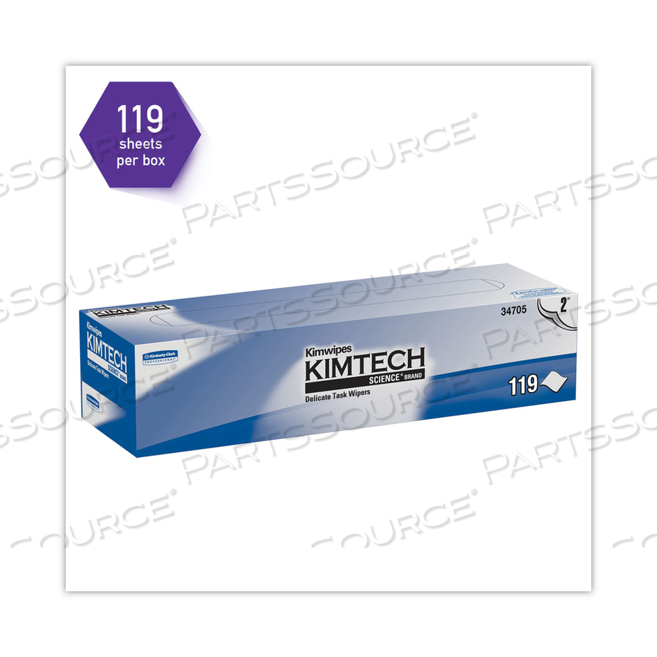 KIMWIPES DELICATE TASK WIPERS, 2-PLY, 11.8 X 11.8 by Kimtech