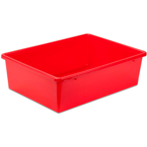 LARGE PLASTIC BIN 16-1/4"L X 11-3/4"W X 5"H, RED by Honey-Can-Do