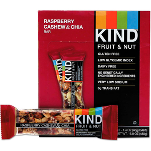 FRUIT AND NUT BARS, RASPBERRY CASHEW & CHIA, 1.4 OZ. BAR, 12/BOX by Kind