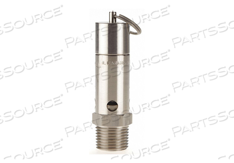 SAFETY VALVE HARD SEAT 1/2 IN 75 PSI SS by Conrader SAFETY VALVE HARD SEAT 1/2 IN 75 PSI SS by Conrader