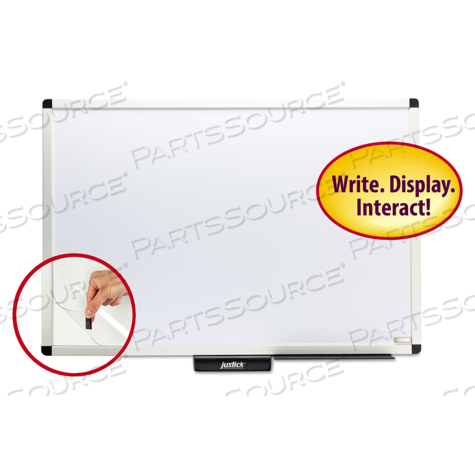 JUSTICK BY SMEAD DRY-ERASE BOARD WITH FRAME, 36" X 24", WHITE 