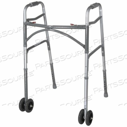 FOLDING WALKER, 32 - 39 IN., SILVER, 500 LBS. CAPACITY, STEEL by McKesson