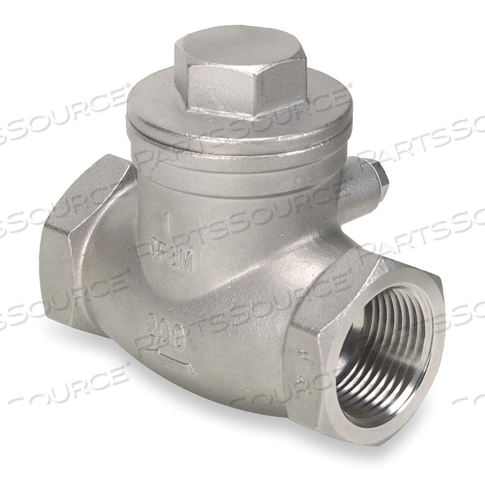 SWING CHECK VALVE, SWING, INLINE VALVE BODY, 1/4 IN PIPE SIZE, FNPT X FNPT, STD by Approved Vendor SWING CHECK VALVE, SWING, INLINE VALVE BODY, 1/4 IN PIPE SIZE, FNPT X FNPT, STD by Approved Vendor