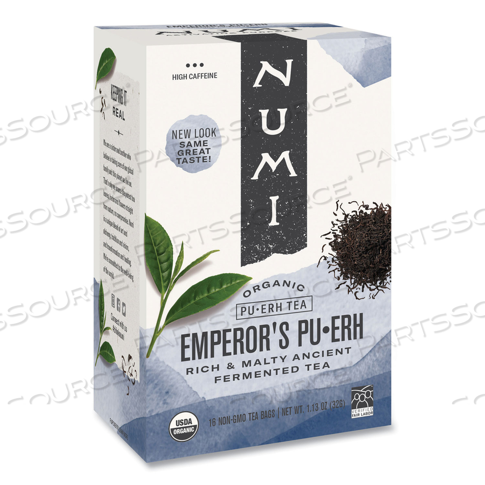 ORGANIC TEAS AND TEASANS, 0.125 OZ, EMPEROR'S PUERH by Numi ORGANIC TEAS AND TEASANS, 0.125 OZ, EMPEROR'S PUERH by Numi