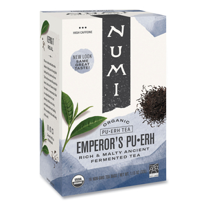 ORGANIC TEAS AND TEASANS, 0.125 OZ, EMPEROR'S PUERH, 16/BOX by Numi