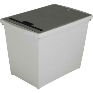 ELECTRONIC WASTE CONTAINER - 9-GALLON CAPACITY - GRAY by HSM Classic