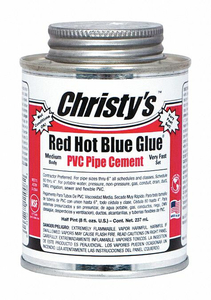 PVC CEMENT BLUE 8 OZ. by Christy's