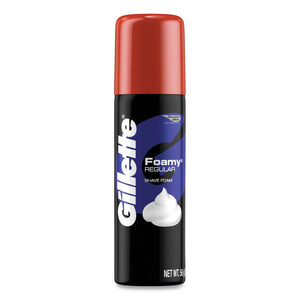 FOAMY SHAVE CREAM, ORIGINAL SCENT, 2 OZ AEROSOL SPRAY CAN, 48/CARTON by Gillette