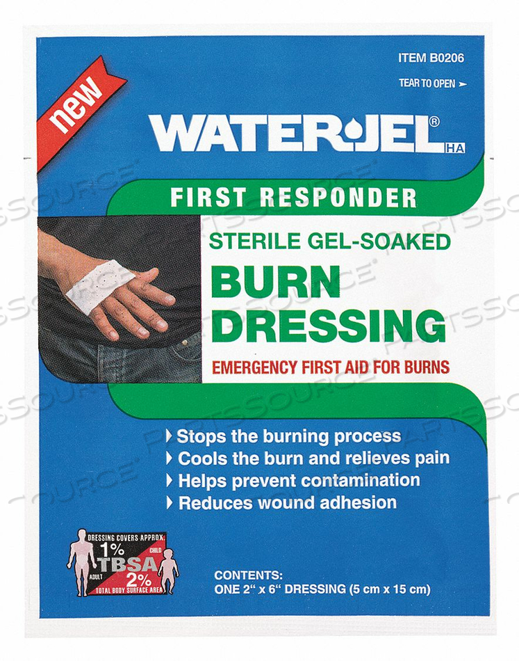 BURN DRESSING STERILE BLUE 2 L PK15 by Water-Jel Technologies BURN DRESSING STERILE BLUE 2 L PK15 by Water-Jel Technologies