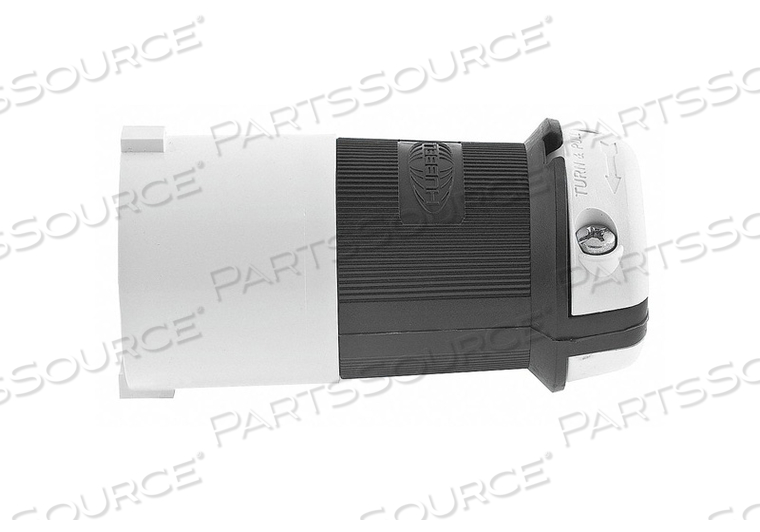LOCKING PLUG, 20A, 480V 3 PHASE, 3P 4W NYLON BLACK/WHITE by Hubbell Incorporated, Wiring Device-Kellums LOCKING PLUG, 20A, 480V 3 PHASE, 3P 4W NYLON BLACK/WHITE by Hubbell Incorporated, Wiring Device-Kellums