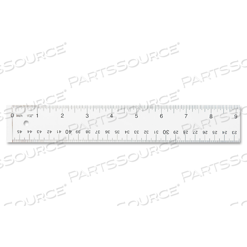 CLEAR FLEXIBLE ACRYLIC RULER, STANDARD/METRIC, 18" LONG, CLEAR by Westcott