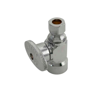 2058PCLF, 1/4 TURN STRAIGHT VALVE 1/2" F.I.P. X 3/8" O.D. COMPRESSION, LEAD FREE by Keeney Manufacturing Co.