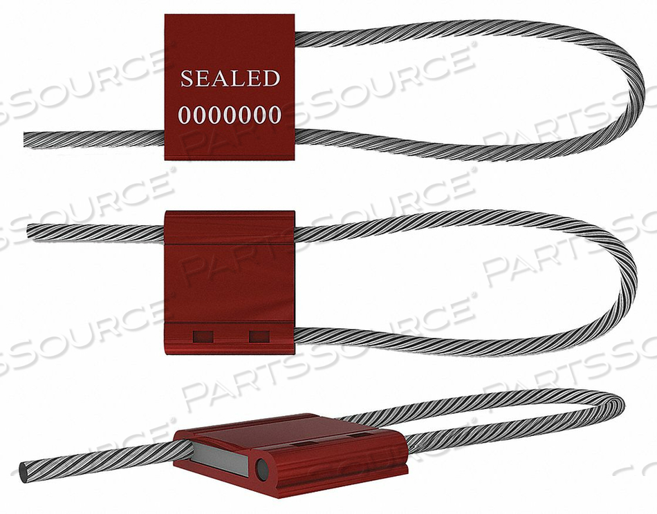 CABLE SEAL ALUMINUM RED 12IN. L PK50 by Universeal CABLE SEAL ALUMINUM RED 12IN. L PK50 by Universeal