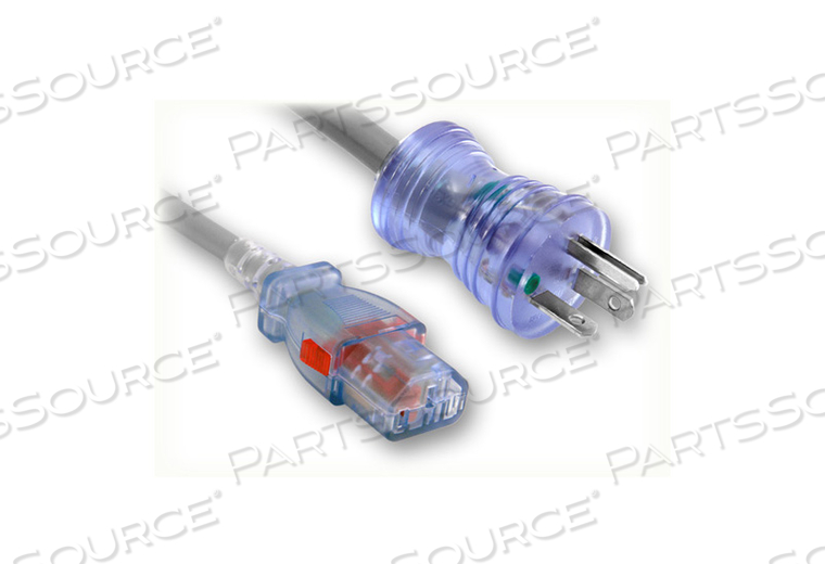 10FT 16 AWG NEMA 5-15P - C13 HOSPITAL GRADE AUTO-LOCK POWER CORD by Quail Electronics