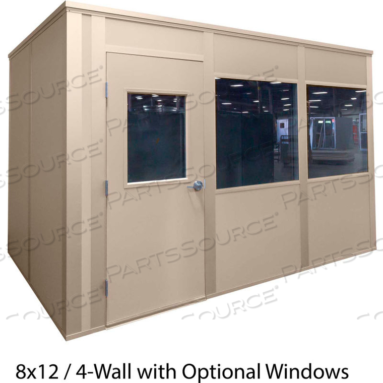 INPLANT OFFICE, BEIGE VINYL INT & EXT, 10X10, 2-WALL, CLASS C FIRE & STC27 SOUND 