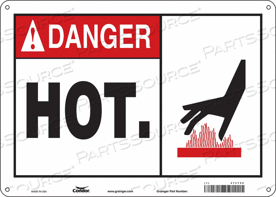 DANGER SIGN 14 W X 10 H 0.060 THICK 