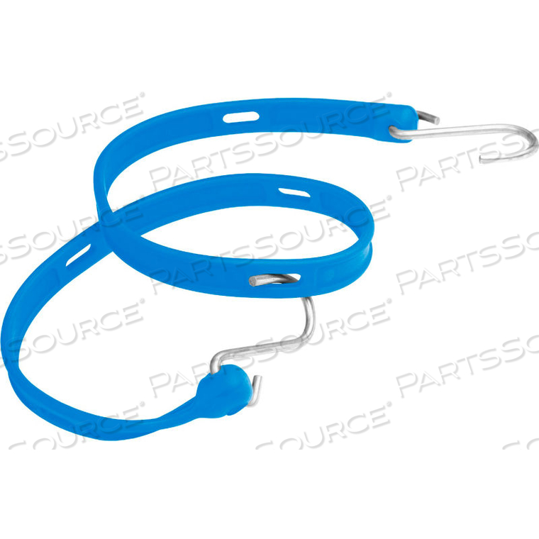 THE BETTER BUNGEE 36" SLOTTED BUNGEE STRAP WITH GALVANIZED TRIANGULAR ENDS - BLUE 