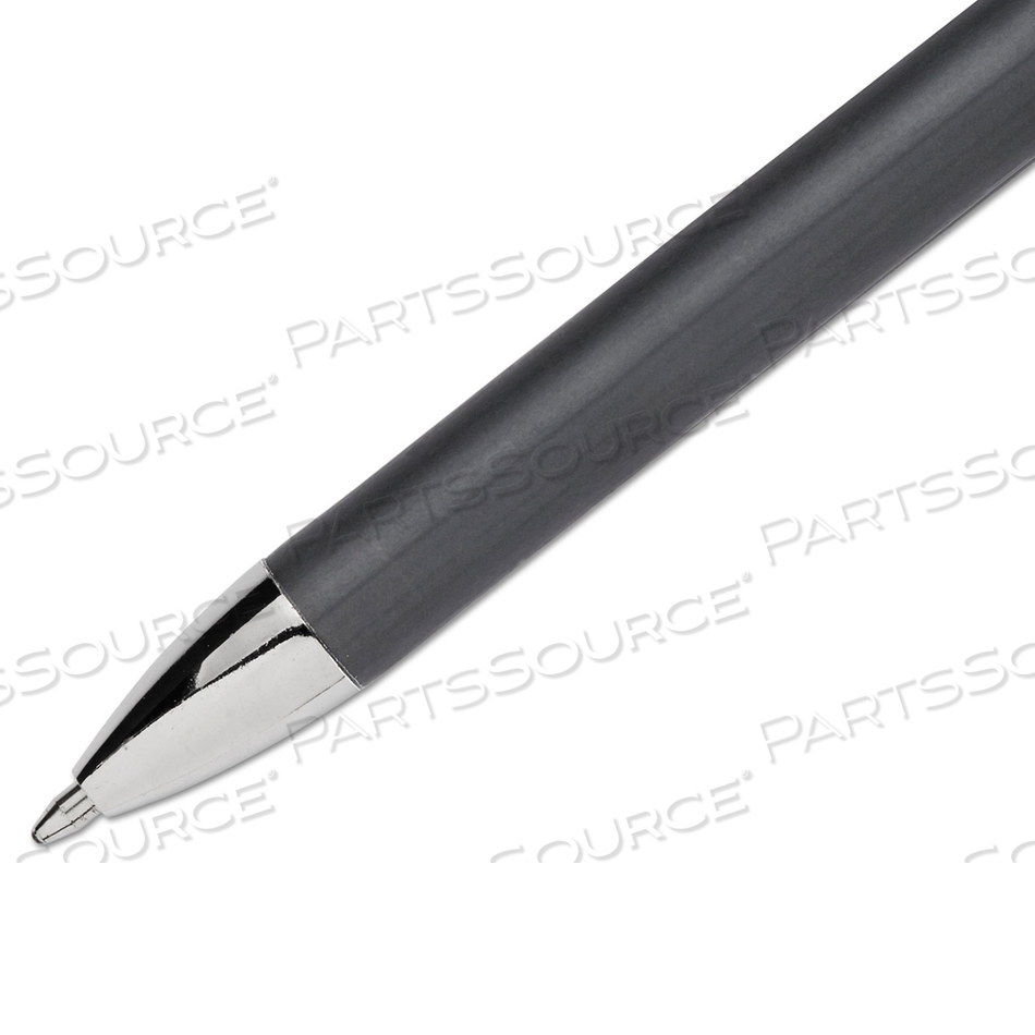 FLEXGRIP ELITE BALLPOINT PEN, STICK, MEDIUM 1 MM, BLACK INK, BLACK BARREL, DOZEN 