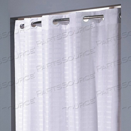 SHOWER CURTAIN WHITE 74 IN L 42 IN W by Hookless SHOWER CURTAIN WHITE 74 IN L 42 IN W by Hookless