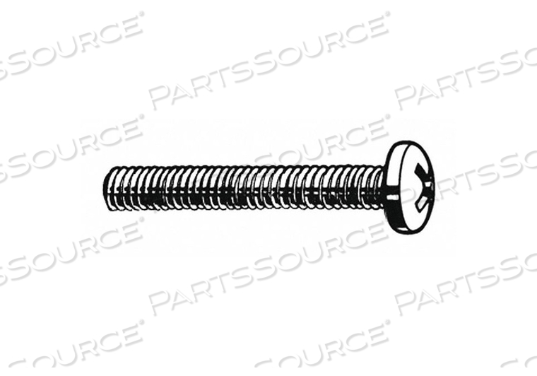 MACHINE SCREW, #10-24 THREAD SIZE, 1/2 IN LG, 18-8 STAINLESS STEEL, PLAIN, PAN, PHILLIPS by Fabory
