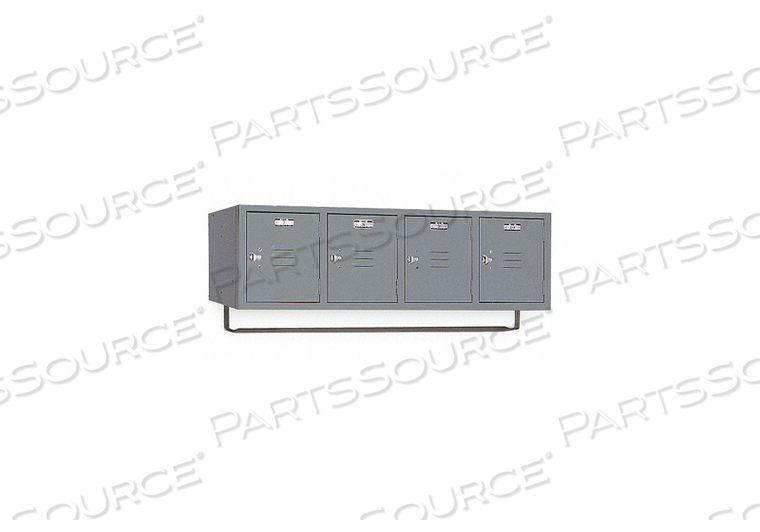 WALL BOX LOCKR LVRD 4 WIDE 1 TIER GRAY by Lyon WALL BOX LOCKR LVRD 4 WIDE 1 TIER GRAY by Lyon