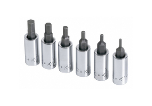 SOCKET BIT SET 1/4 IN DR 6 PIECE HEX by SK Professional Tools SOCKET BIT SET 1/4 IN DR 6 PIECE HEX by SK Professional Tools