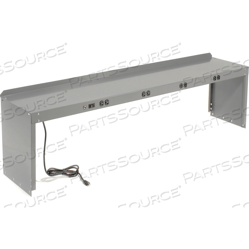 WORKBENCH POWER RISER 72"W X 15"D X 18"D - GRAY by Approved Vendor