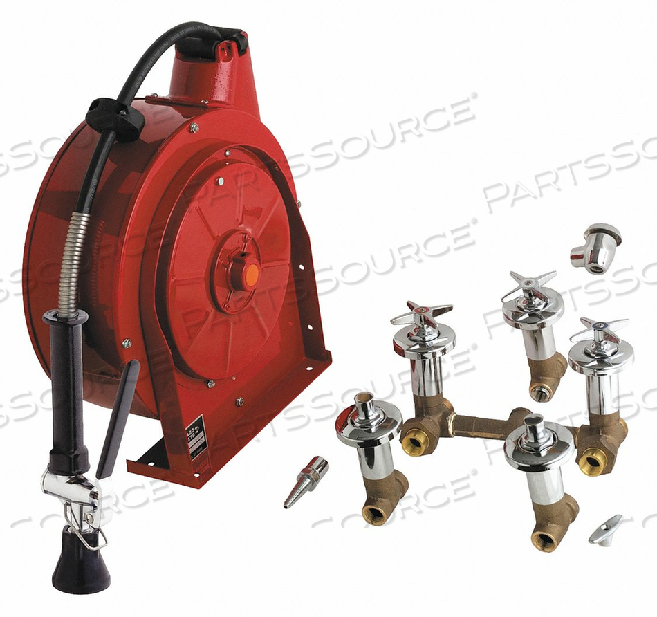 HOSE REEL ASSEMBLY WITH COVER AND 