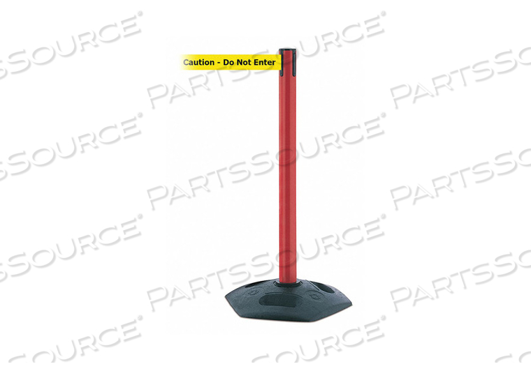 BARRIER POST WITH BELT YELLOW by Tensabarrier