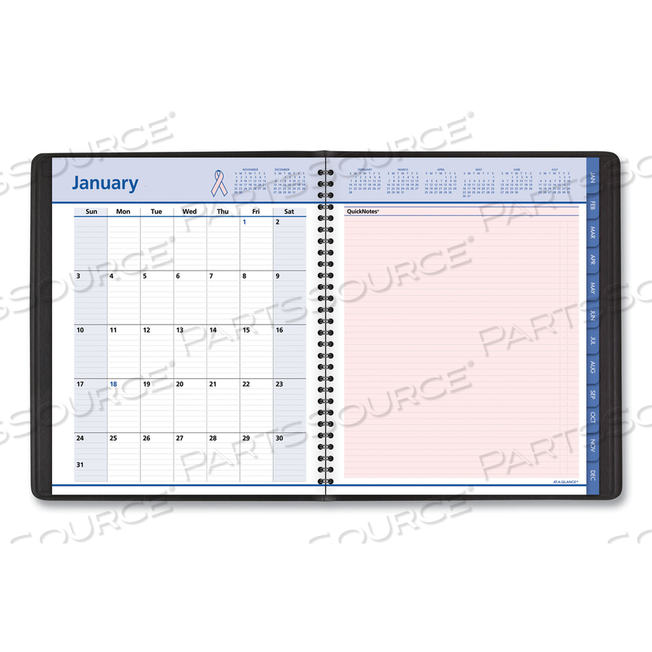 QUICKNOTES SPECIAL EDITION WEEKLY BLOCK FORMAT APPOINTMENT BOOK, 10 X 8, BLACK/PINK COVER, 12-MONTH (JAN TO DEC): 2023 