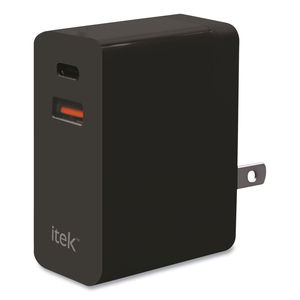 WALL CHARGER, 38 W, USB-C, BLACK by Itek