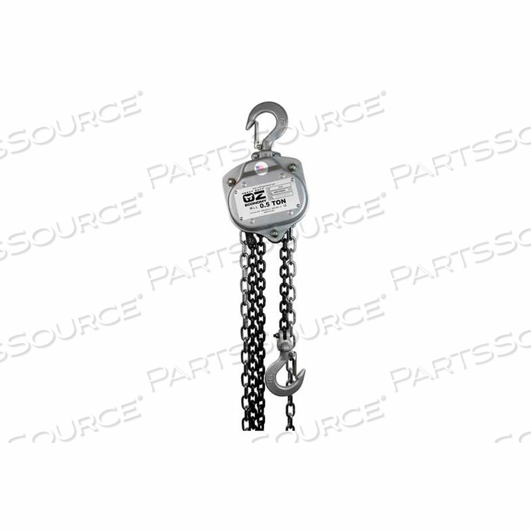 INDUSTRIAL MANUAL CHAIN HOIST, 1/2 TON CAPACITY 10' LIFT by Oz Lifting Products
