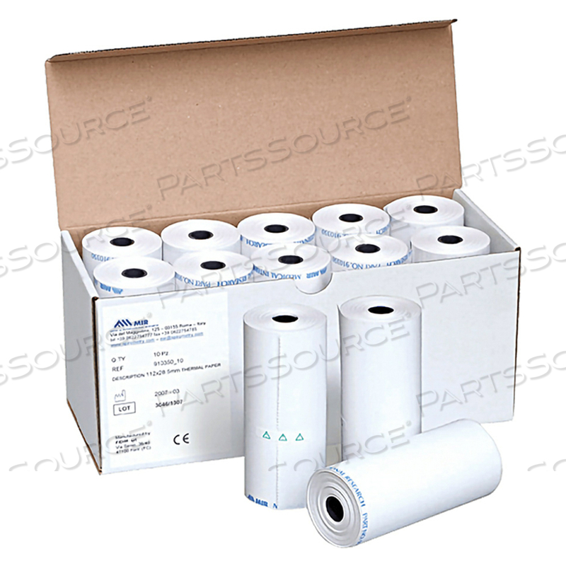 THERMAL PAPER FOR SPIROLAB SPIROMETER - 10 ROL/BOX by MIR - Medical International Research USA, Inc